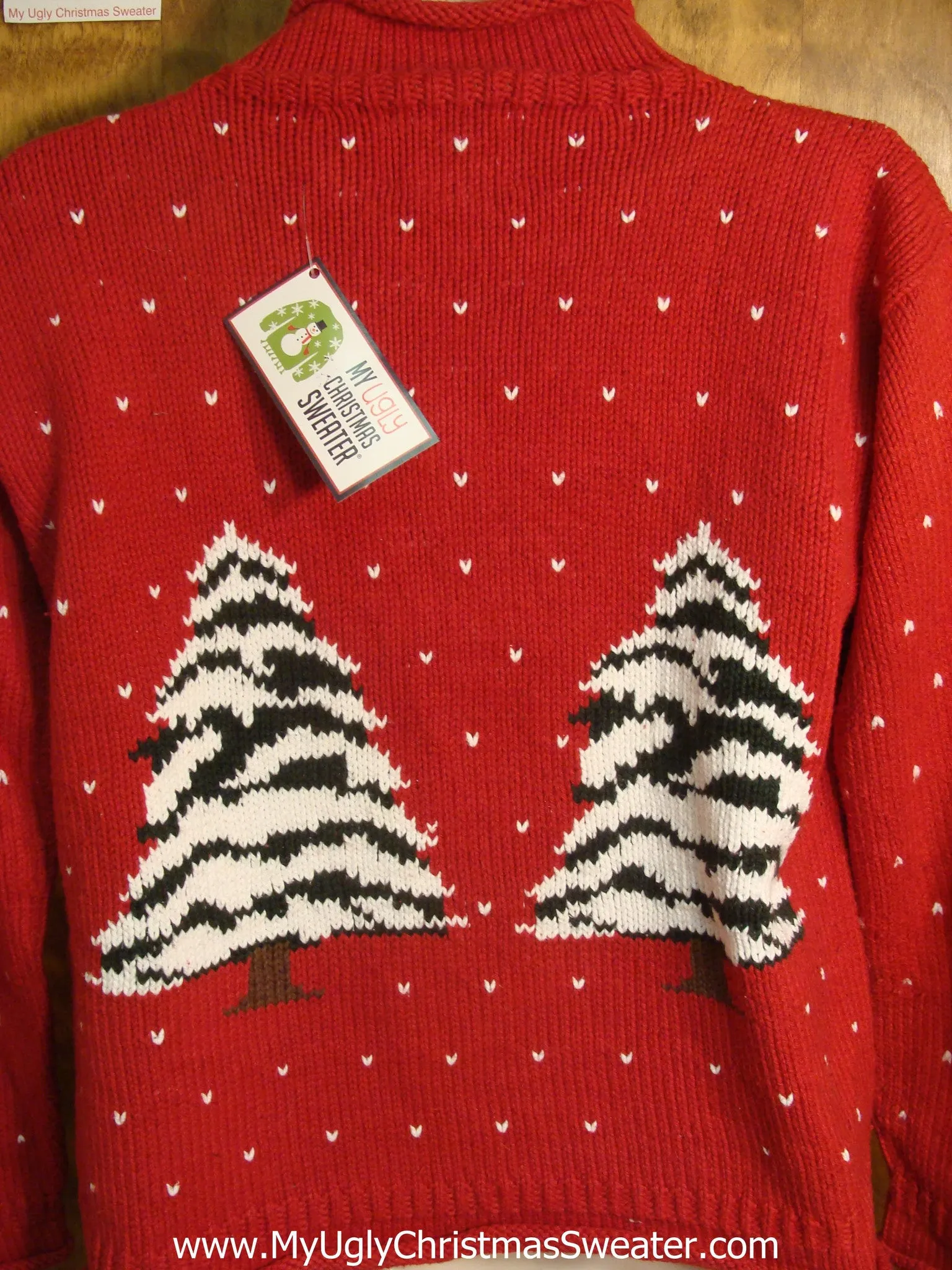 Winter Snowman and Trees Ugly Christmas Sweater