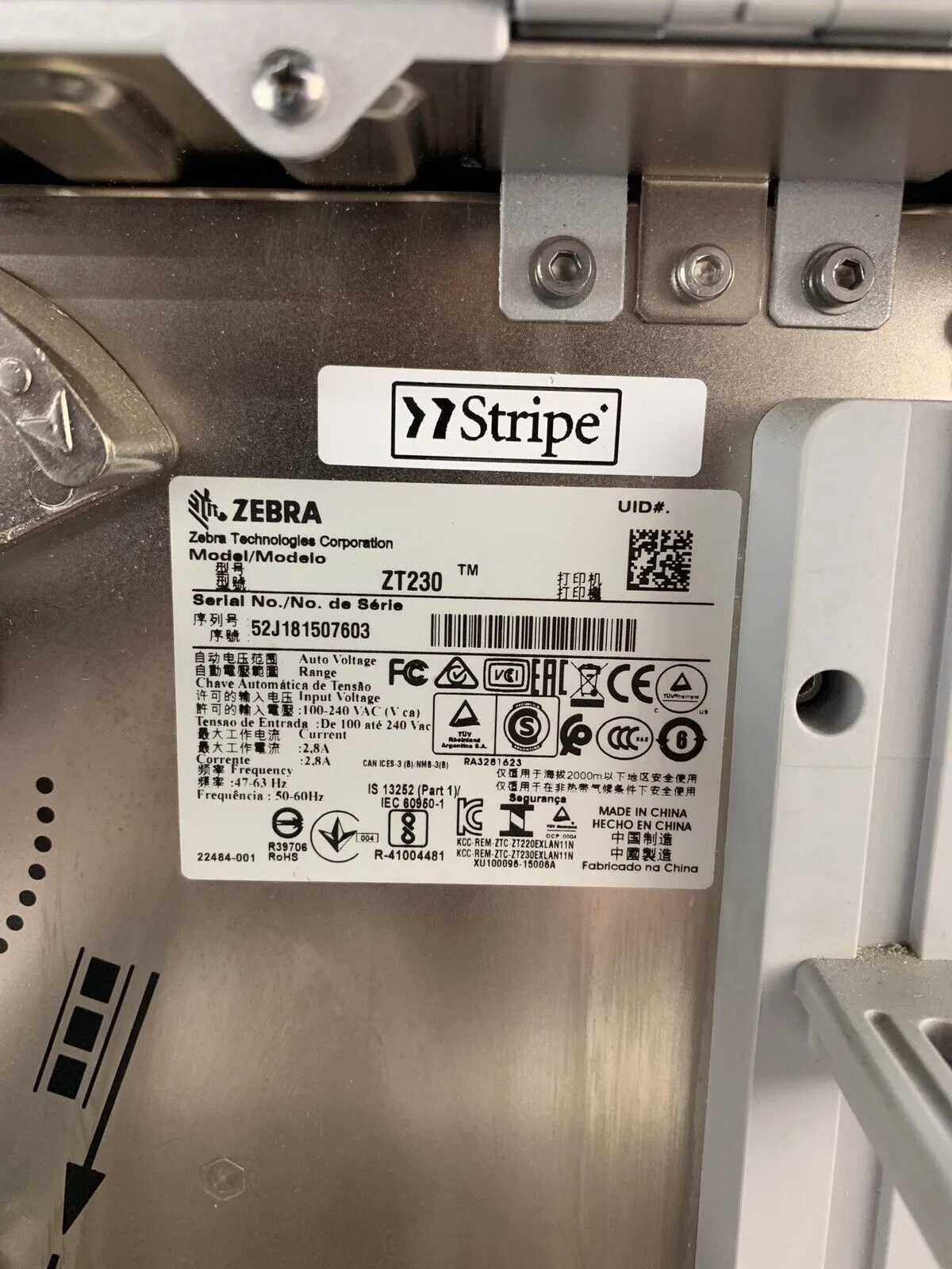 Zebra ZT230 Thermal Transfer Label Printer Serial Network USB Parallel Tested